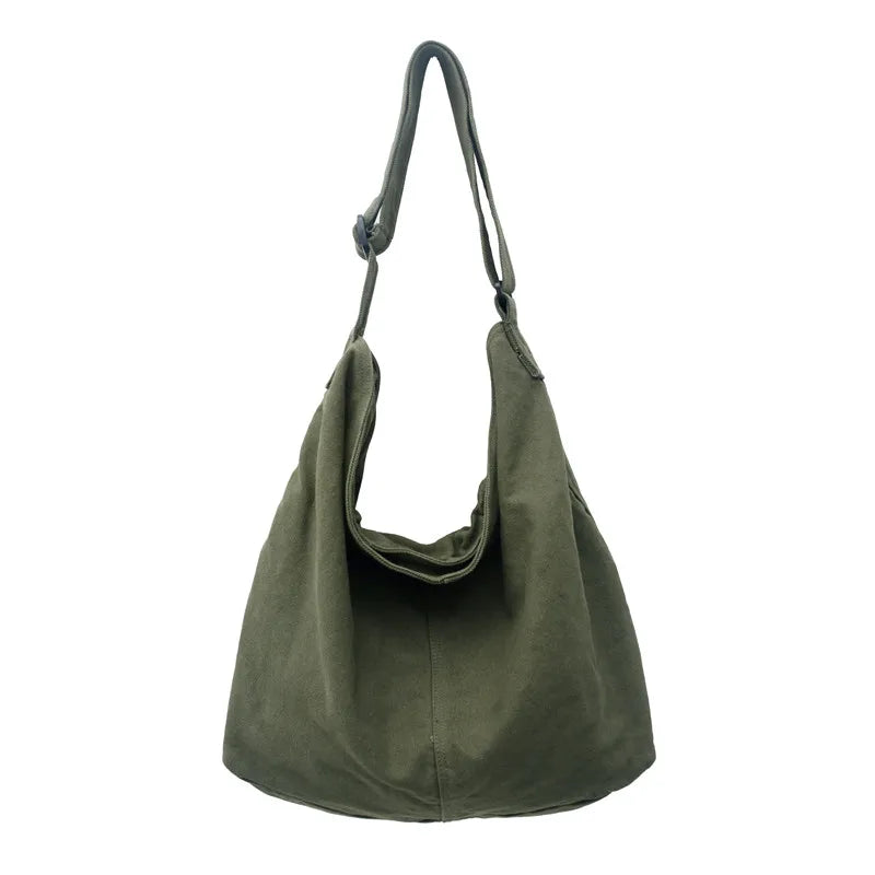 HOCODO New Bags for Women 2022 Canvas Shoulder Bag Fashion Large Capacity Handbags Female Casual Travel Bags Soft Crossbody Bags