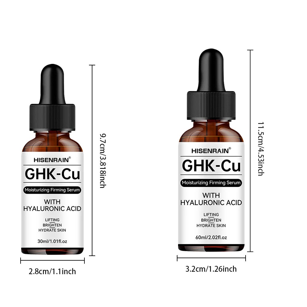 HISENRAIN GHK-CU Blue Copper Peptide Essence Liquid Lifting Tightening Facial Contour Deep Hydration Elastic Skin Absorption