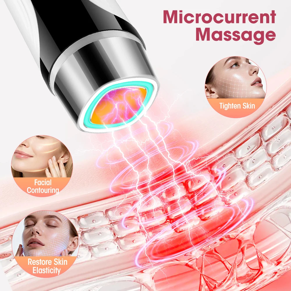 4-in-1 Facial Massager Beauty Device with Microcurrent, LED Light Therapy for Anti Aging Skin Care and Lifting