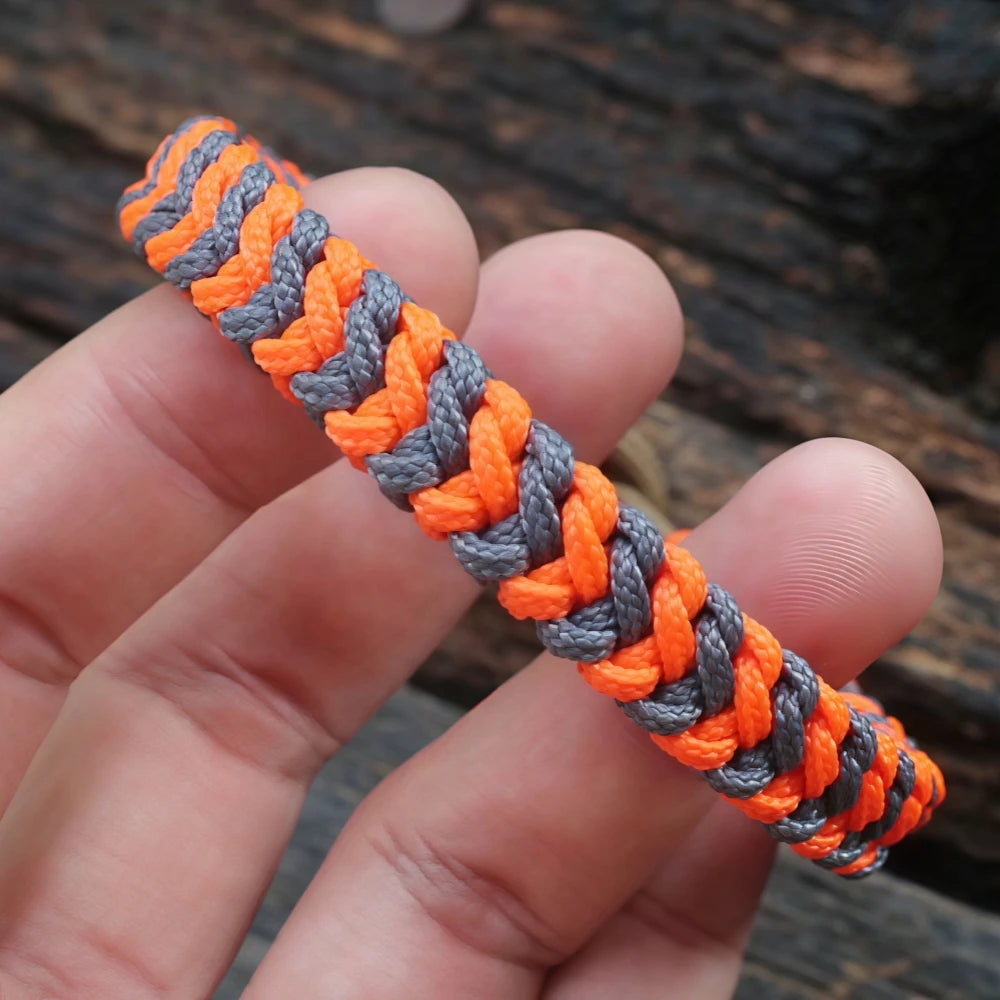 Paracord Survival Bracelet for Men Women, Handmade Tactical Outdoor Rope, Adjustable Hiking Camping Gear