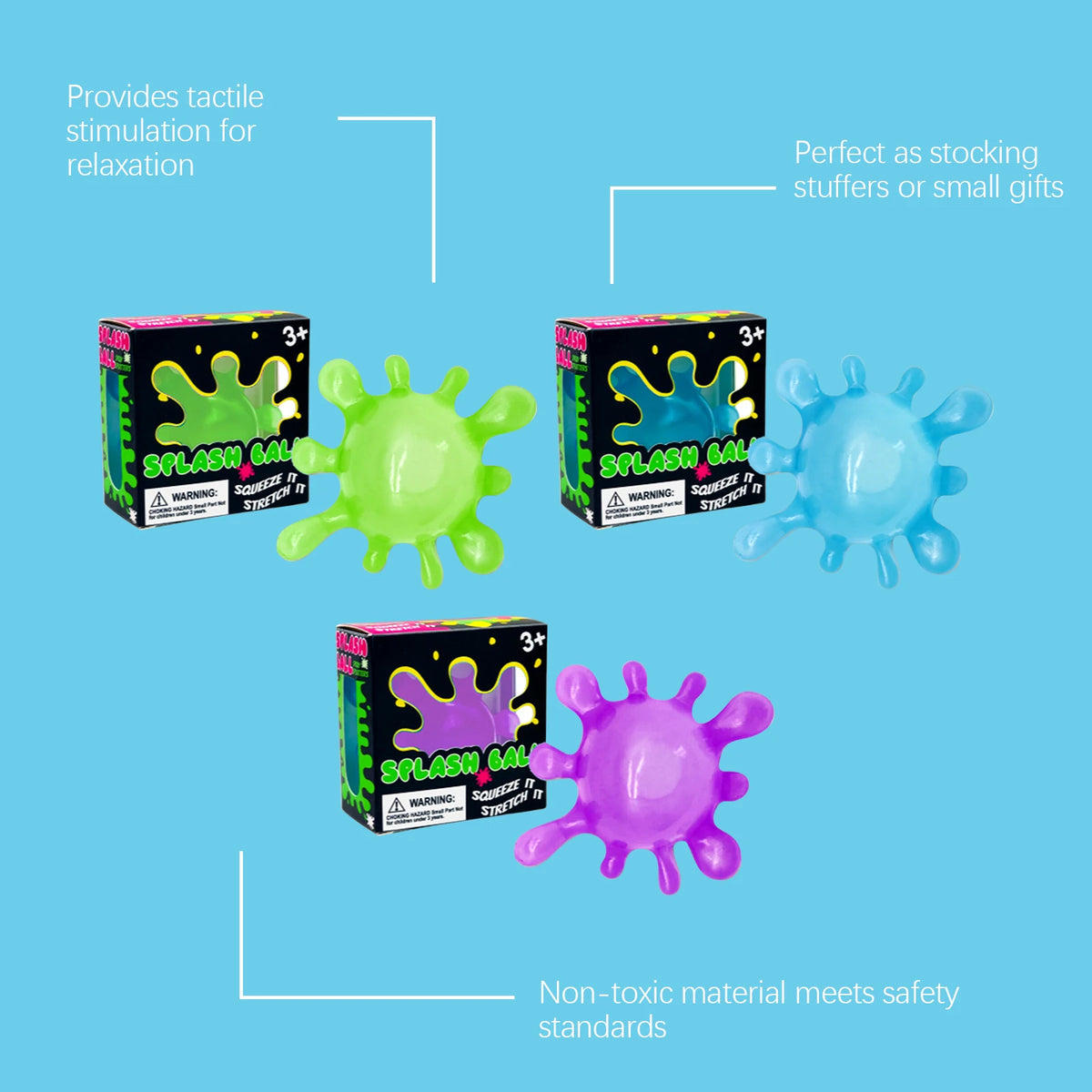 Splash Shaped Pinching Ball Slow Rebound Pressure Relief Ball Maltose Decompression Toy Squeeze Balls Blind Box Party Gif Toys