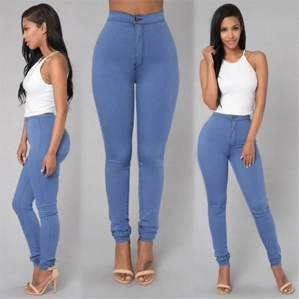 Spring Summer Leggings Thin High Waisted Elastic Pencil Pants For Women's New Skinny Retro Simple Casual Sports Longjeans Female