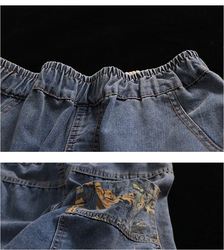 Women's Casual Boyfriend Baggy Jeans Fashion Vintage Style Patchwork Streetwear Female Denim Pants Loose Versatile Harem Trouser