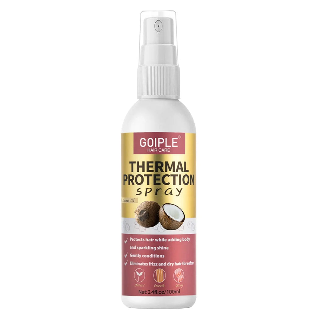 GOIPLE Coconut Thermal Protector Spray Hair Protectant Paraben Dye Free Protects Heat Damage Suitable for Men & Women Daily Care