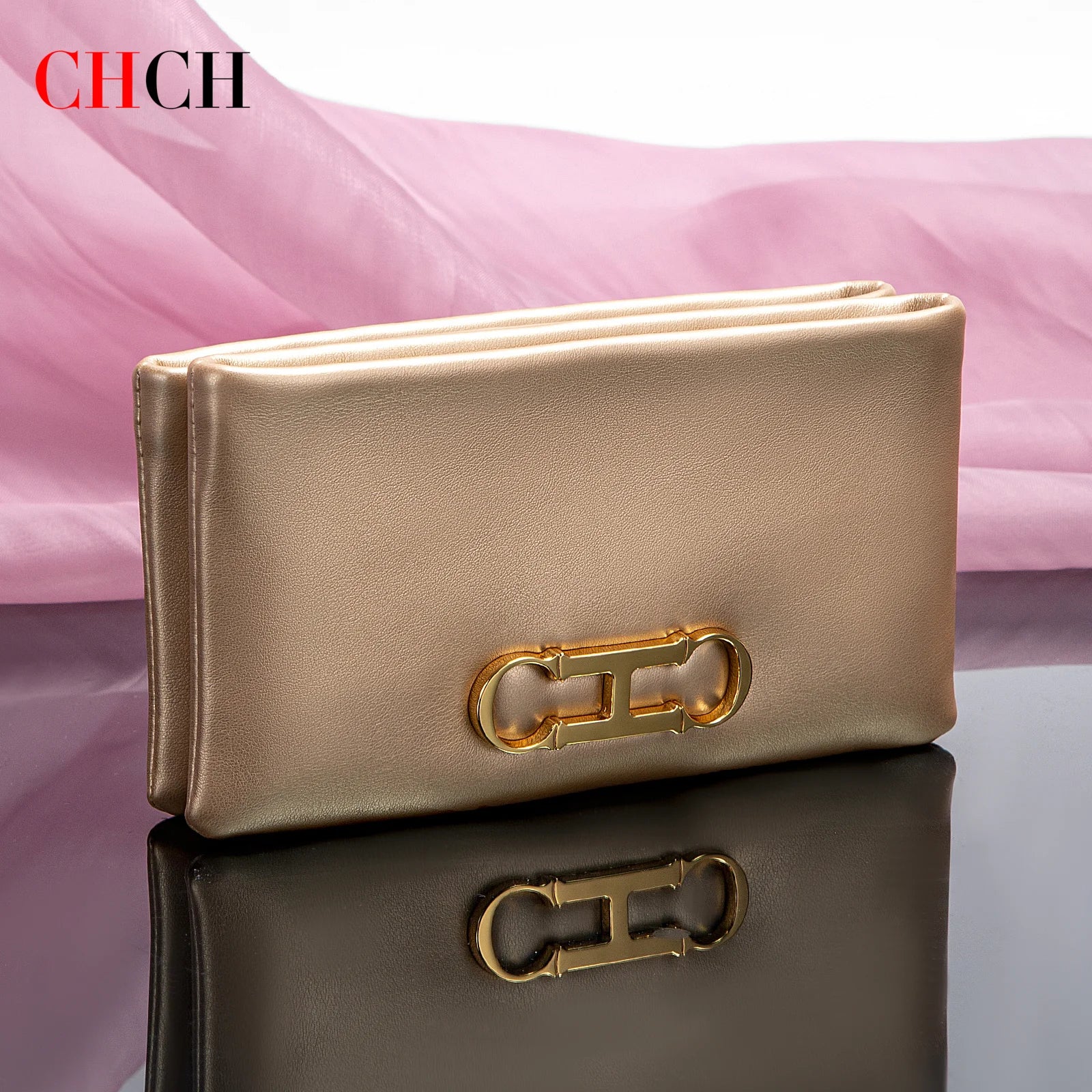 CHCH Women's Handbag Spring New Zipper Wallet High Quality 2-in-1 Women's Business Wallet