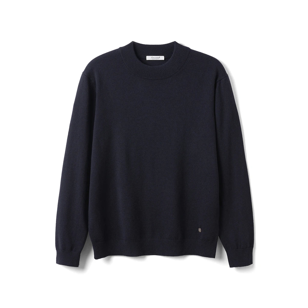 SIMWOOD 2026 Autumn New Regular Fit 12 Gauge Fine Sweater Men Antistaic Basic Knit Pullovers