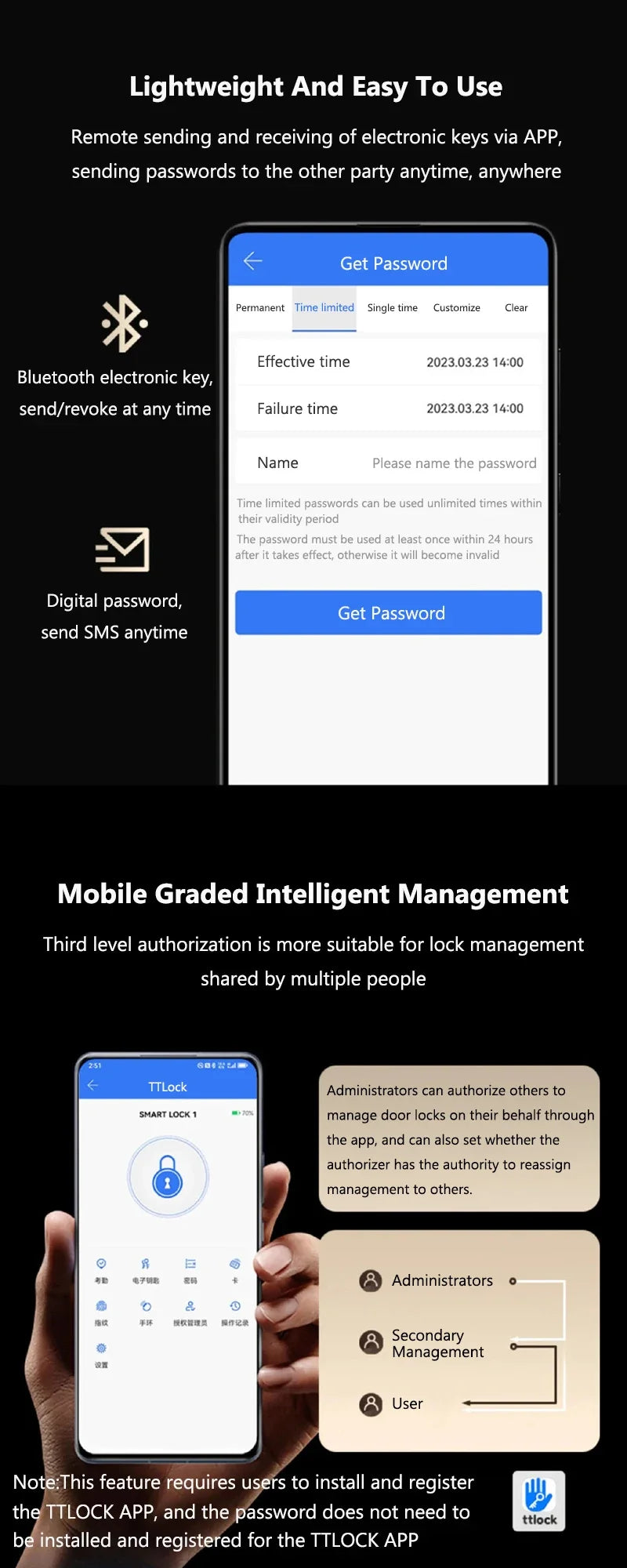 Tuya Smart Fingerprint Door Lock App Remote Control Keyless WIFI Digital Touchscreen Lock NFC with 2 IC Cards IP68 Waterproof