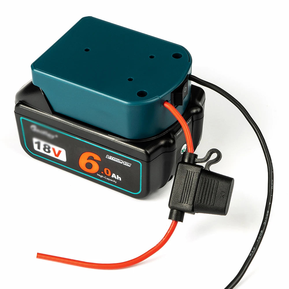 External Battery Adapter Converter for Makita 14V/18V Battery DIY Power Tool box mod Plug accessories fuse and ON/OFF switch