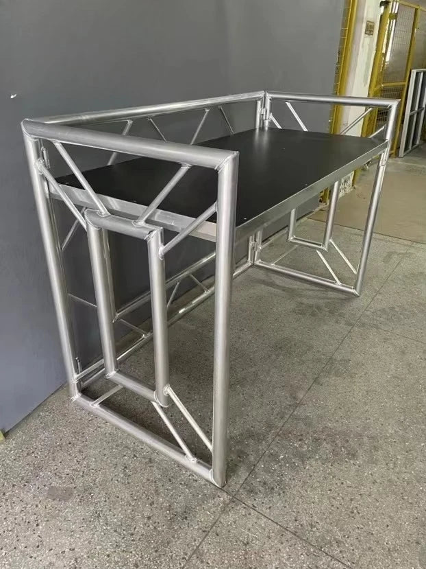 Portable DJ table Adjustable height Aluminum stage performance Music event and truss display