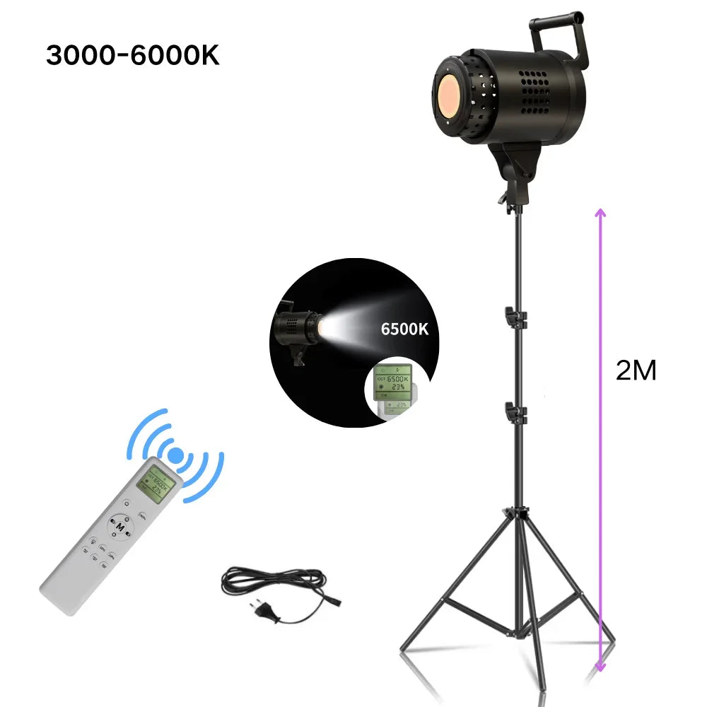 115/135W Photography Bowens Lighting LED 220V Video Studio Daylight-Balanced Lamp Portrait Flash Studio 3000-6000K 3 Colors
