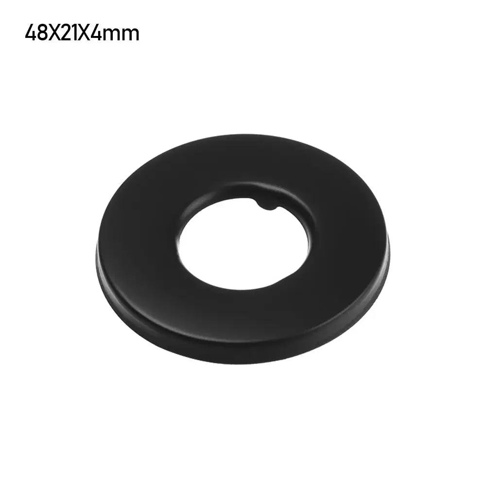 Black Shower Faucet Decorative Cover Chrome Finish Stainless Steel Wall Flange Water Pipe Wall Covers Bathroom Faucet Accessory