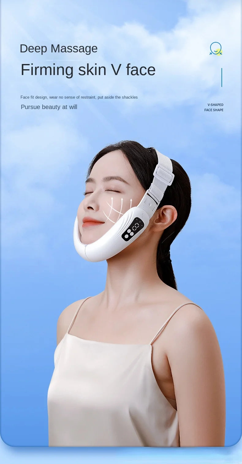 EMS V Line Shaper Face Slimming Massager Electric Facial Lifting Firming Tool Chin Cheek Tightening Beauty Device