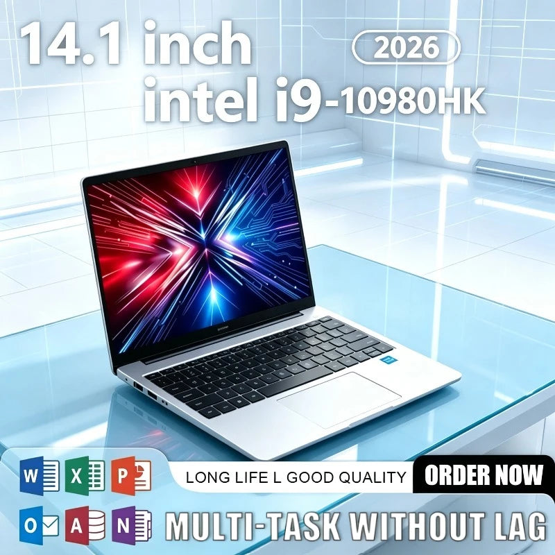 14.1" Portable Laptop High Performance Gaming Notebook Computer PC Gamer Office Laptop Intel Core i9 10980HK 16GB DDR4 2TB SSD
