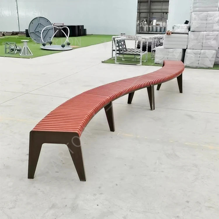 Classic Outdoor Furniture Street Round Bench Outdoor Long Wood Benches