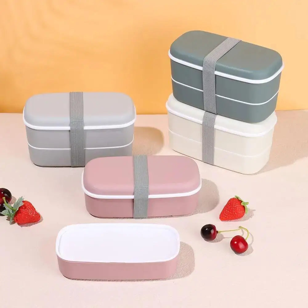 Double Layers Bento Box Lunch Box Food Container Kitchen Accessories Microwavable Dinnerware Lunchbox