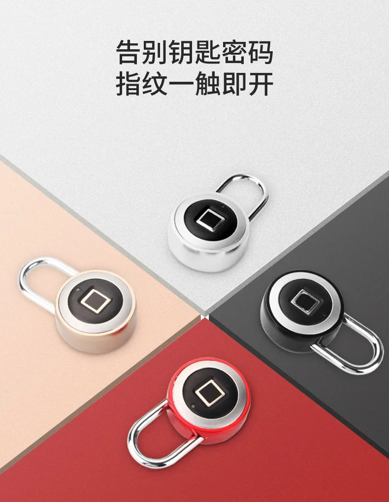 Smart Keyless Fingerprint Lock Waterproof APP / Fingerprint Unlock Anti-Theft Security Padlock Door Luggage Case Lock
