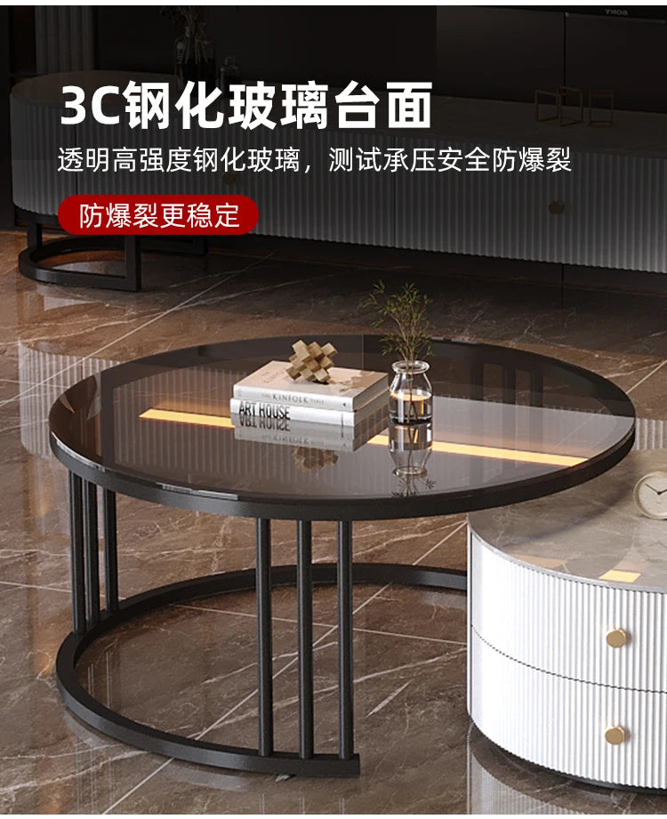 Modern Metal Handles Tv Stand European Unique Simple Minimalist Tv Stand Trendy Industrial Tv Meubel Furniture Home Living Room