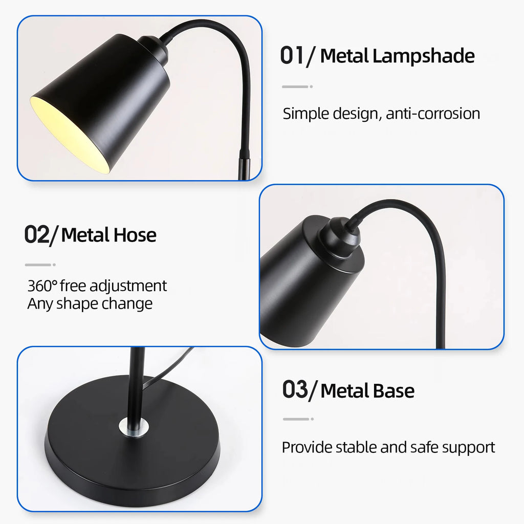 Modern LED Floor Lamp Adjustable Standing Light for Living Room Bedroom Office Indoor Decoration Sofa Reading Lighting