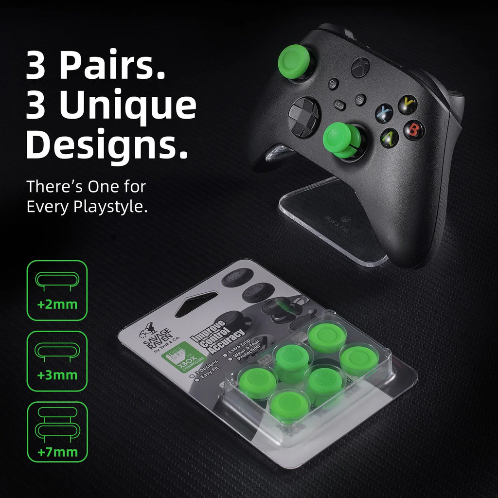Skull & Co. Joystick Cap Thumb Grip Set FPS CQC Thumbstick Cover for ROG XBOX Ally X and Xbox Controller