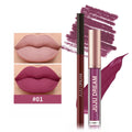 2-Piece Matte Lip Gloss & Lip Liner Set, Long-Lasting Cup-Shaped Formula Glides On Smoothly, Perfect For Everyday Makeup Looks.
