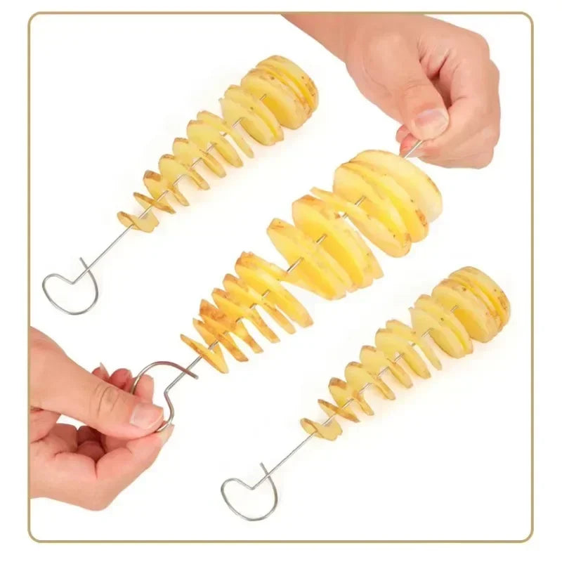 Kitchen Whirlwind Potato Spiral Cutter Potato Tower Making Machine Vegetable Slicer Vegetable Tools Accessories Gadgets