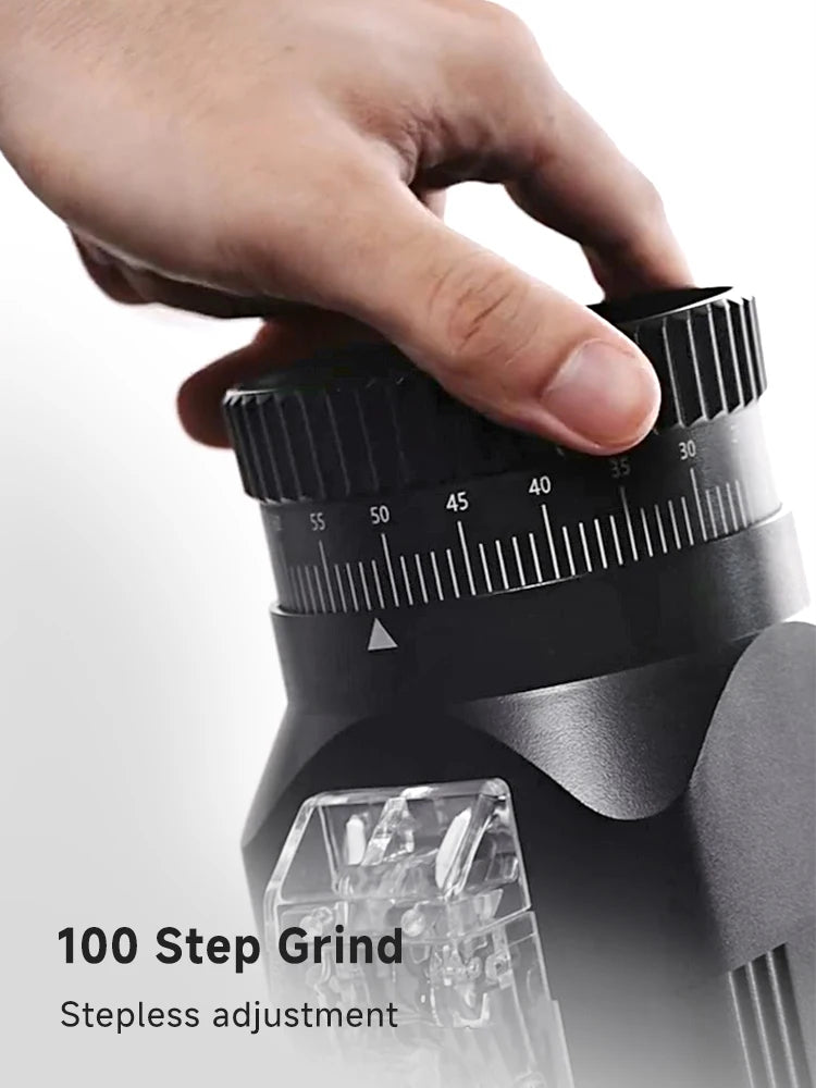 STARSEEKER E64 Electric Coffee Grinder Home 64mm Titanium Plated Flat Burr 1800RPM For Espresso Coffee Bean Stepless Adjustment