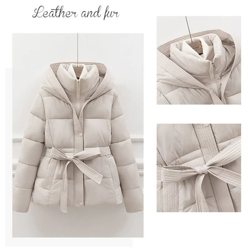 High Quality  2025 Winter New Fashion Down Cotton Parkas Jacket Women Loose Korean Casual Thicken Warm Ladies Overcoat