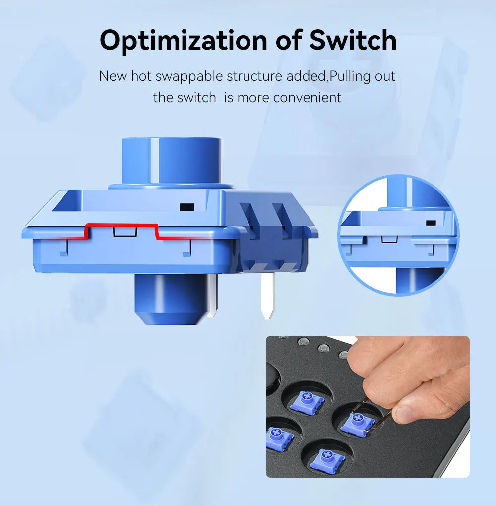 Haute42 Kailh Customized Low Profile Crystal Switch For Hitbox Controller Low Profile Wind Engine Switch For Mechanical Keyboard