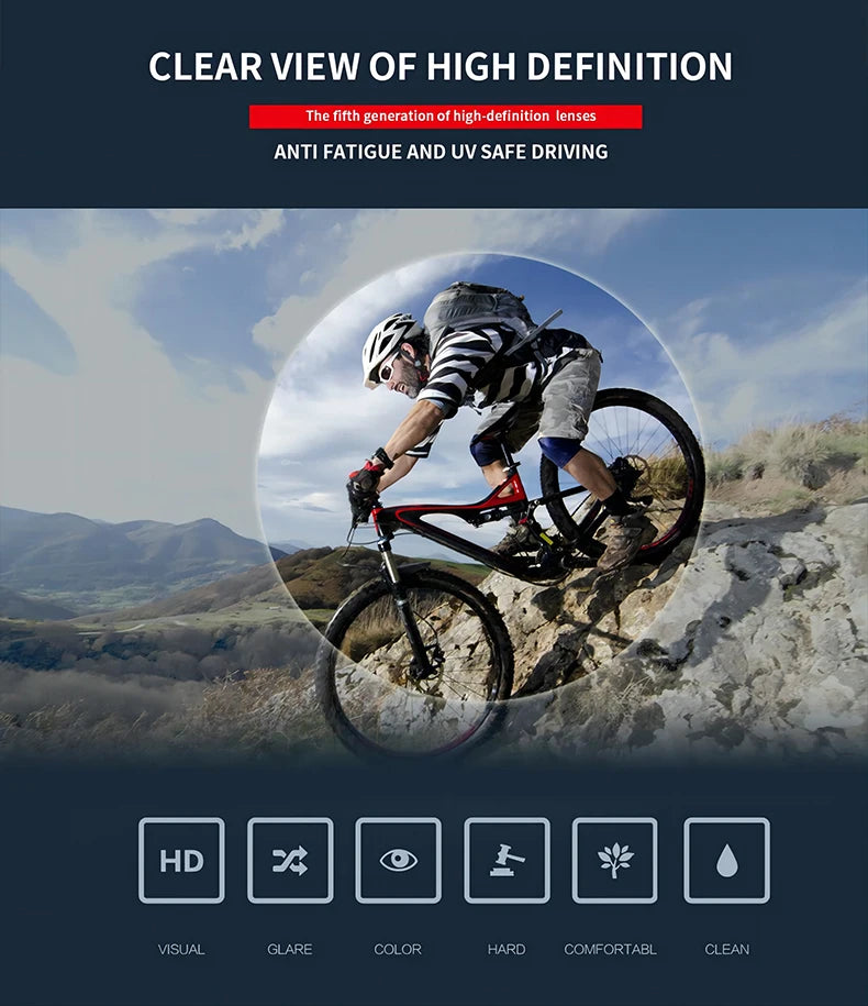 Sports Sunglasses for Men, Road Bicycle Glasses, Mountain Cycling Riding Protection Goggles, MTB Bike Sun Glasses, RR7427