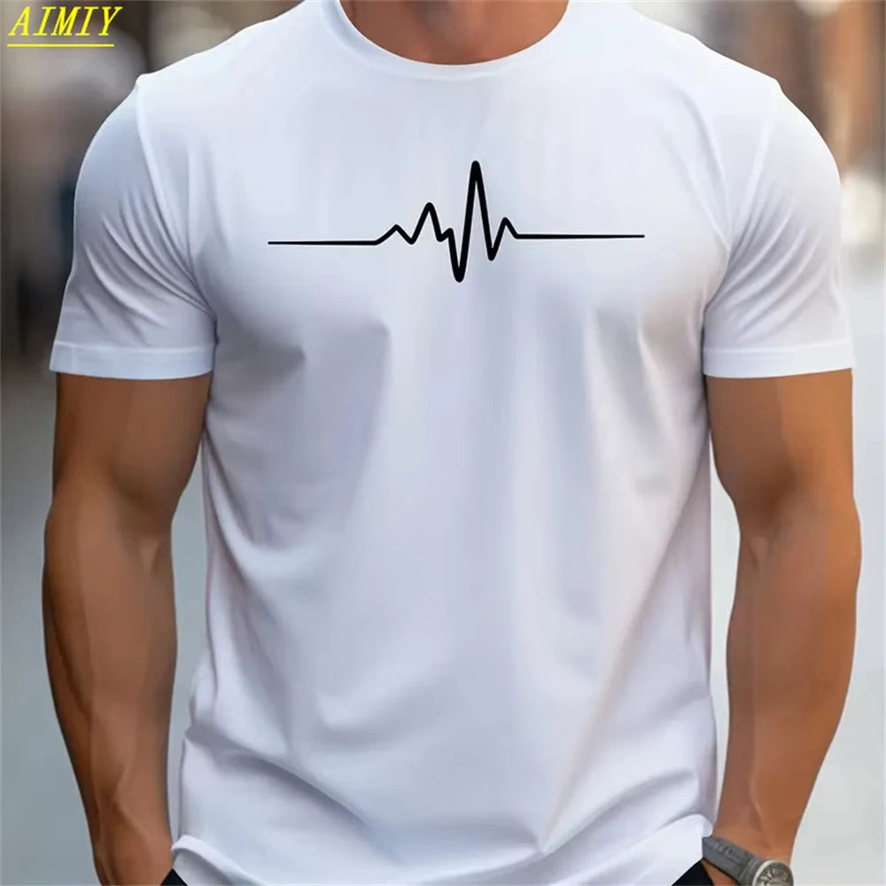 Casual Men's T-Shirts Spring Clothing Ombre Shirts Oversized Short Sleeve Tops Boys Tees Oversized Vintage T-Shirts For Mens