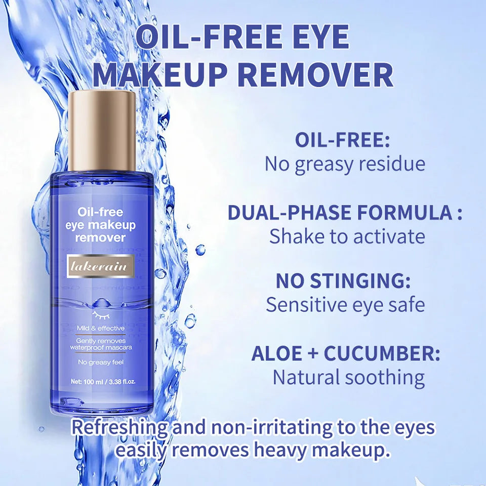100ml Mild Oil-Free Eye Makeup Remover, Deep Cleansing Liquid