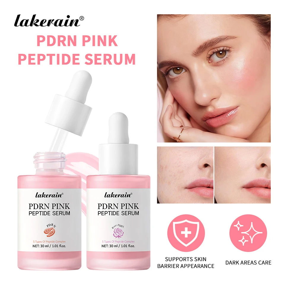 2pcs Salmon PDRN Pink Peptide Facial Serum & PDRN Pink Collagen Volume Multi Balm Deep Hydration Moisturization Plump Skin Care