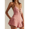 Women Summer Y2K Retro V-Neck Denim Shorts Jumpsuits Cross Bow Tied Zip-up Backless Loose Wide Leg Flare Playsuit Cute Rompers