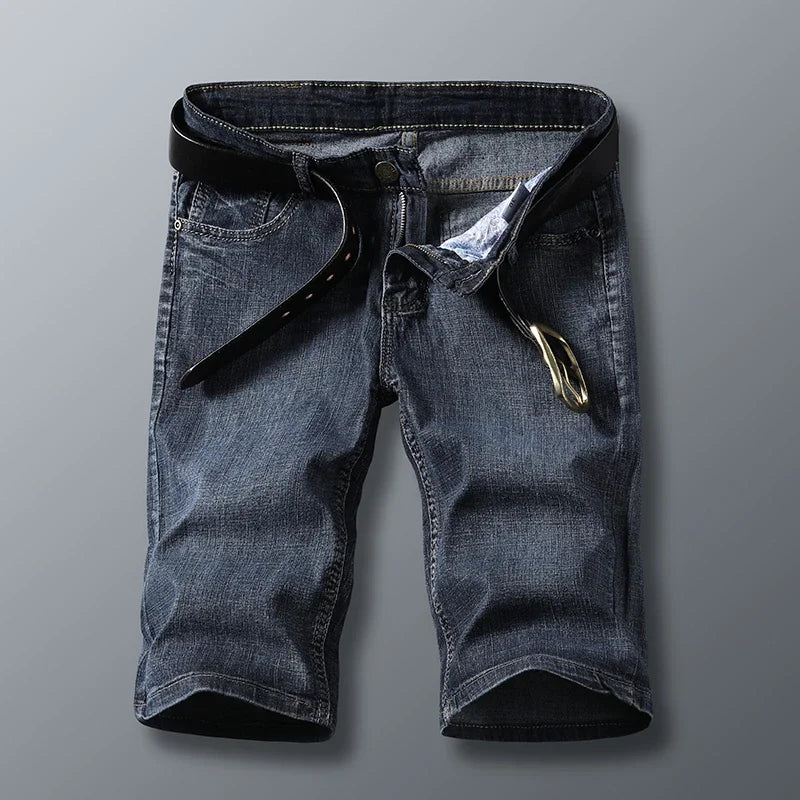 Men Classic Style Men's Slim Denim jorts Summer New Business Fashion Thin Stretch Short Casual jorts Male