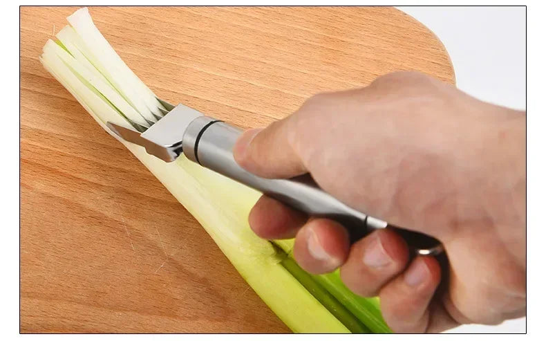 Scallion Cutter Shred Knife Stainless Steel Graters Cutter Knife Scallion Slicer Vegetable Shredders Slicer Kitchen Gadgets
