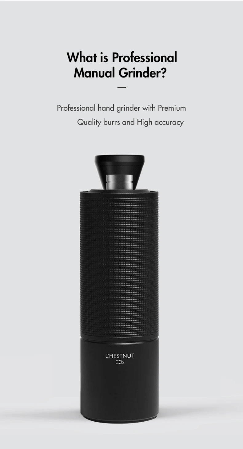 TIMEMORE C3S/C3 ESP Manual Coffee Grinder All-Metal Body with S2C Conical Burr for Espresso/French Press Portable Hand Grinder