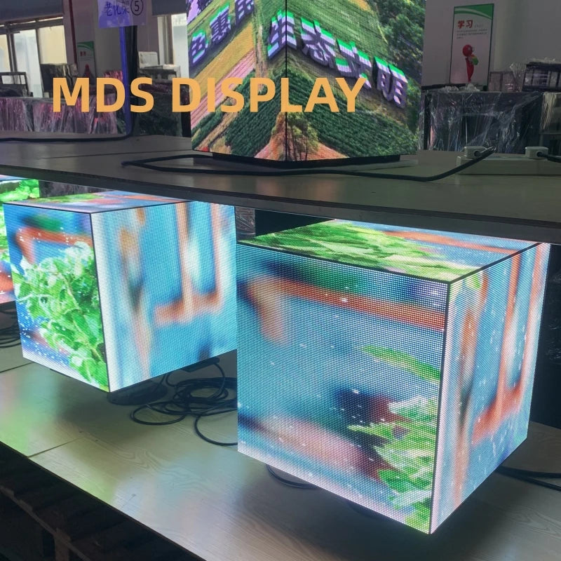 P2.5 Indoor 5 Sided 320x320mm LED Cube Smart Advertising LED Display for Retail Store