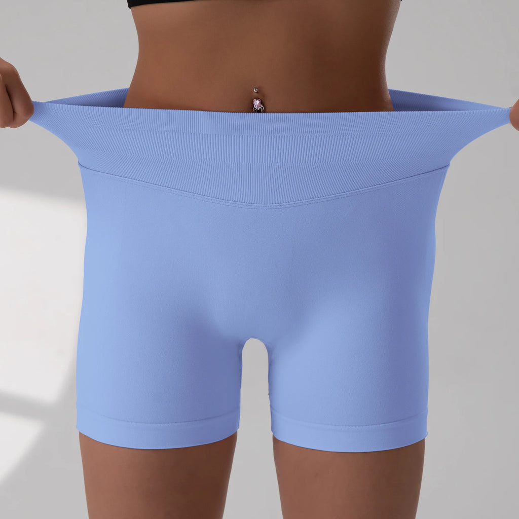 Summer Women Sexy Seamless Fitness Sports Biker Shorts Low Waist Gym Short Workout Scrunch Butt Yoga Leggings