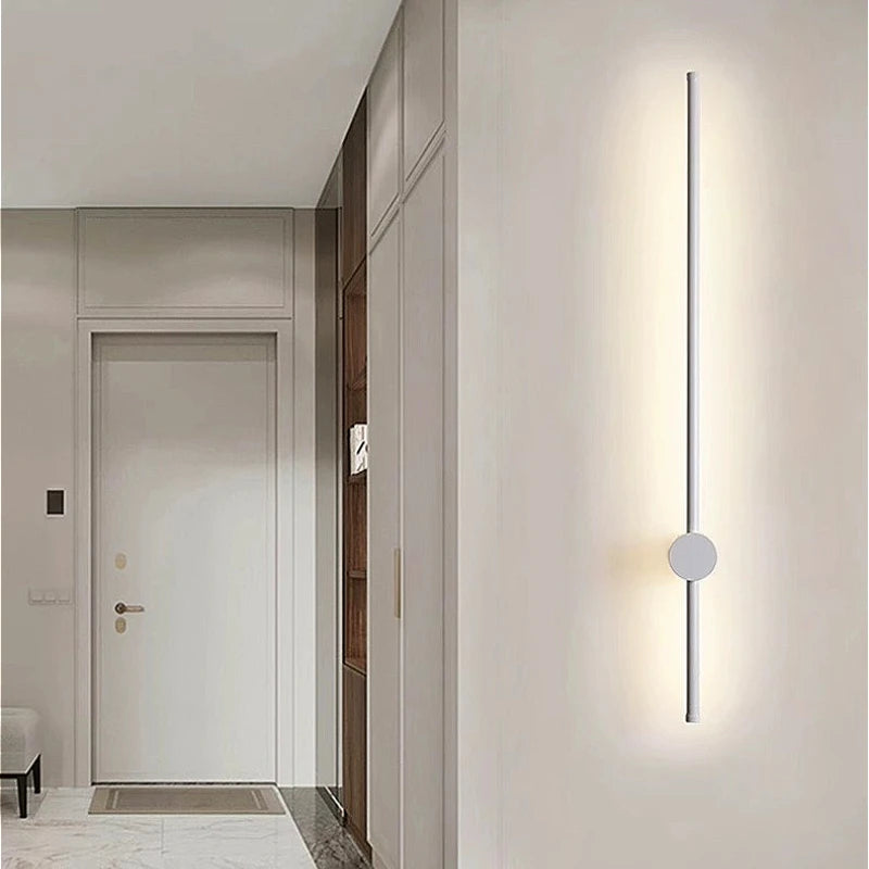 Remote Control Dimmable Wall Light, Plug-in Rotating LED Bar Lamp for Home Office Restaurant, Black/Gold/White, 60/80/100cm