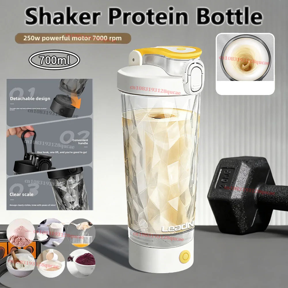 700ML Electric Blender Cup Portable Blender Cup Milk Powder Protein Powder Blender Automatic Shaker Cup Travel Outdoor Sport Gym