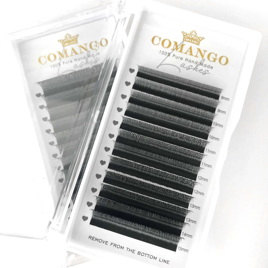 CoMango C/D/LC/LU Smaller Spacing 3D/4D W Shaped Eyelashes Extension 3D/4D Style Premade Fans Lashes Volume Lightweight Eyelash