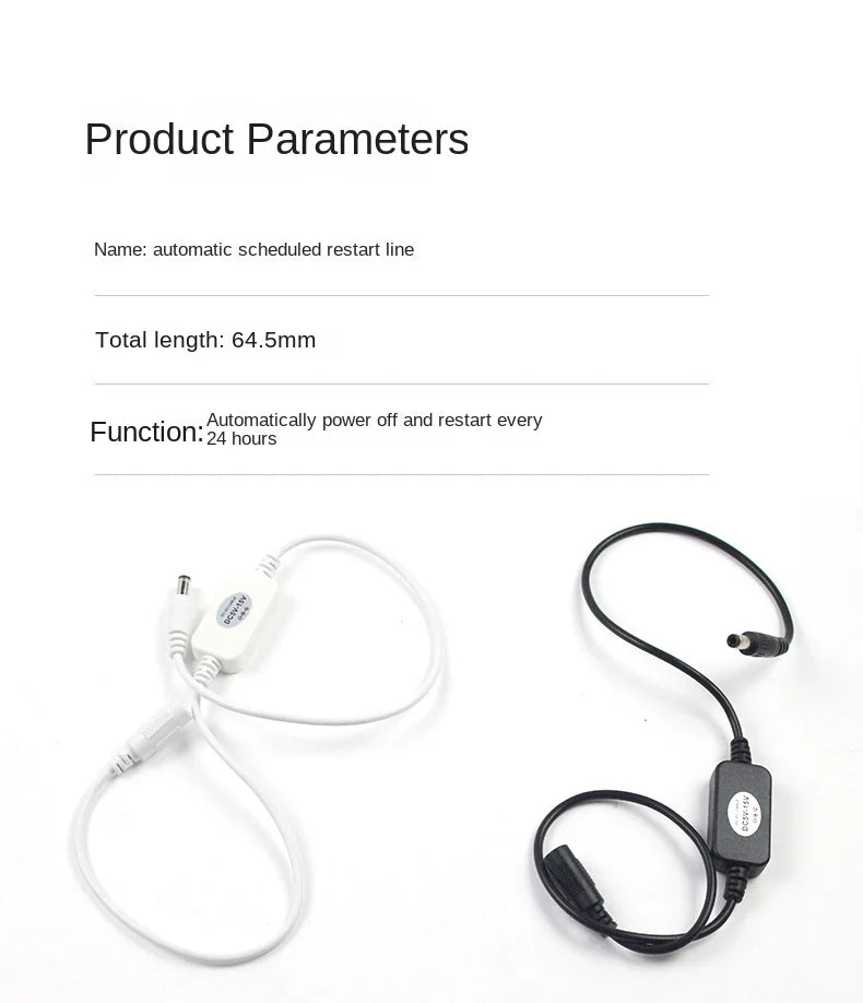 5.5*2.1 Router Timing Restart Controller Fully Automatic Timing Light Cat WiFi Power-Off Intelligent Reset Switch Connecting Wir