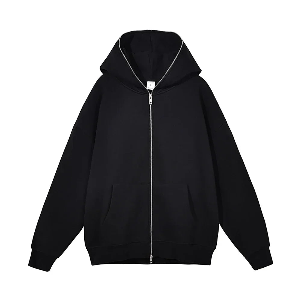 Men's and women's full zip hooded jackets zip hoodies casual cardigans streetwear hip-hop PVDY2K clothing spring fashion