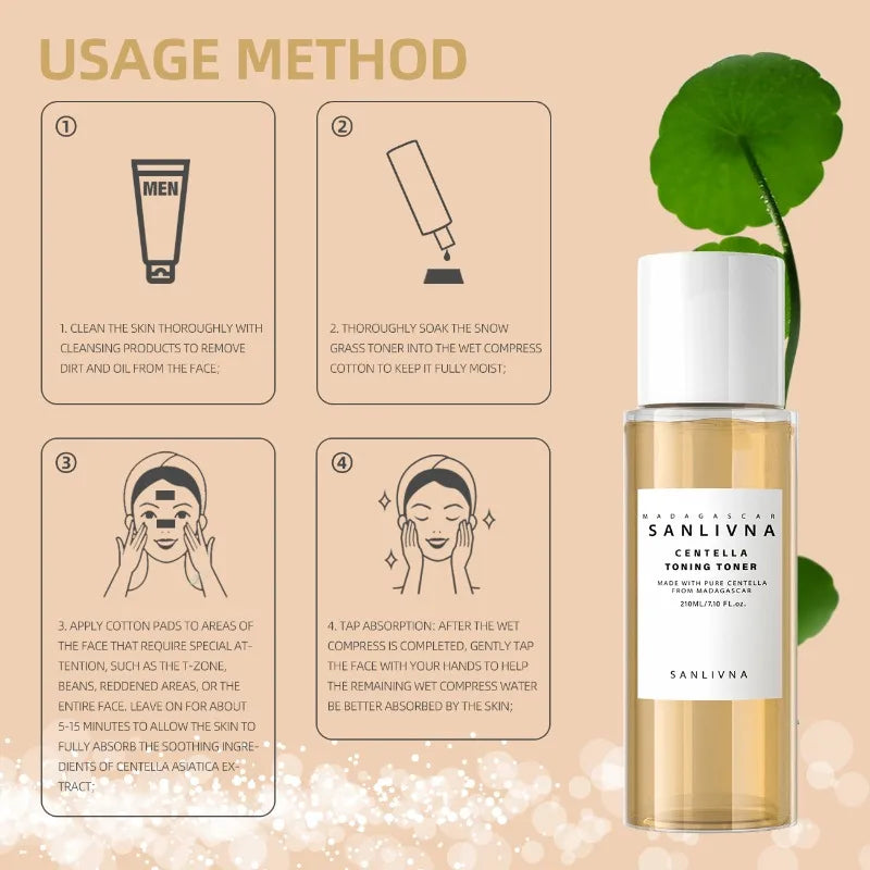 Korean Centella Asiatica Toning Toner Acne Skin Toner Facial Deep Hydrationand Daily Moisturizing Toner 210ml Skincare Products