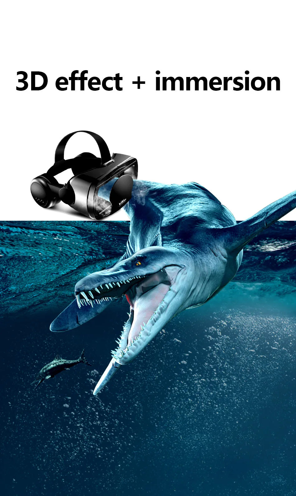 3D VR Headset Smart Glasses Virtual Reality Helmet for Smartphones Cell Phone Mobile 7 Inches Lenses Binoculars Devices Goggles