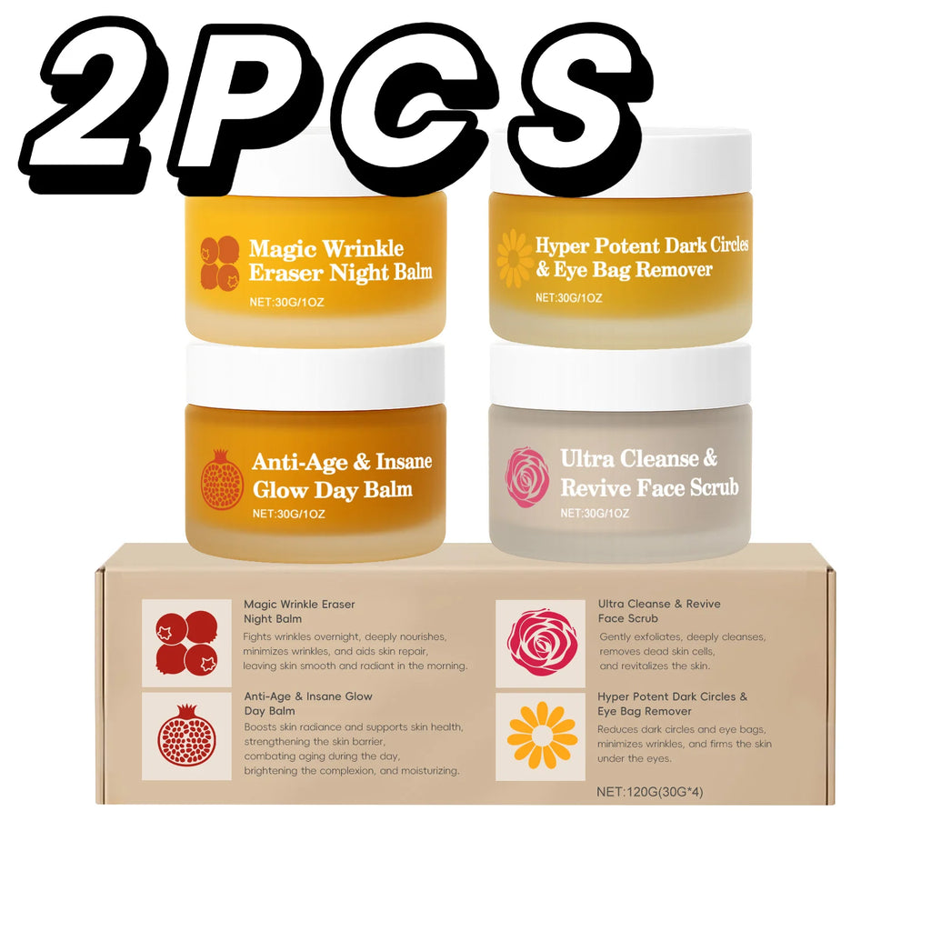 Korean 4in1 Day Night Facial Cream Set Remove Fine Line Shrink Pore Strengthen Firming Lasting Brighten Day Night Eye Care