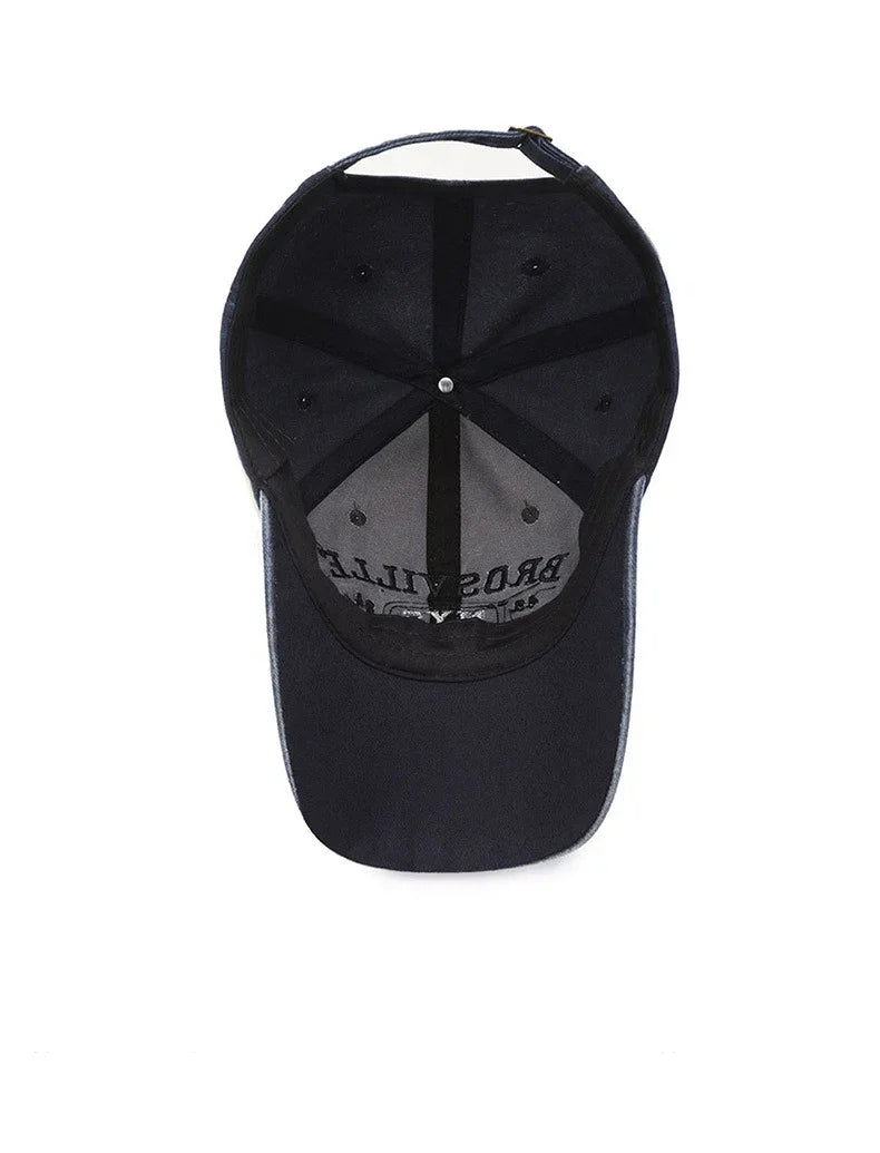 Men's Baseball Cap Casual Wash Embroidered Cap Curved Brim Bowler Sun Hat Official Website Sport Hip Hop Fitted Hats Men Women