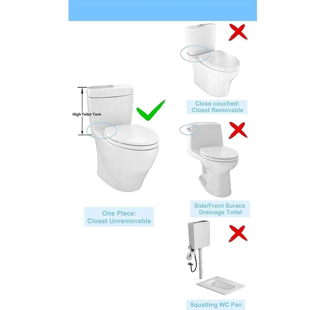 White Toilet Flush Valves  POM 2-Piece Water Tank Fittings Replacement Kit