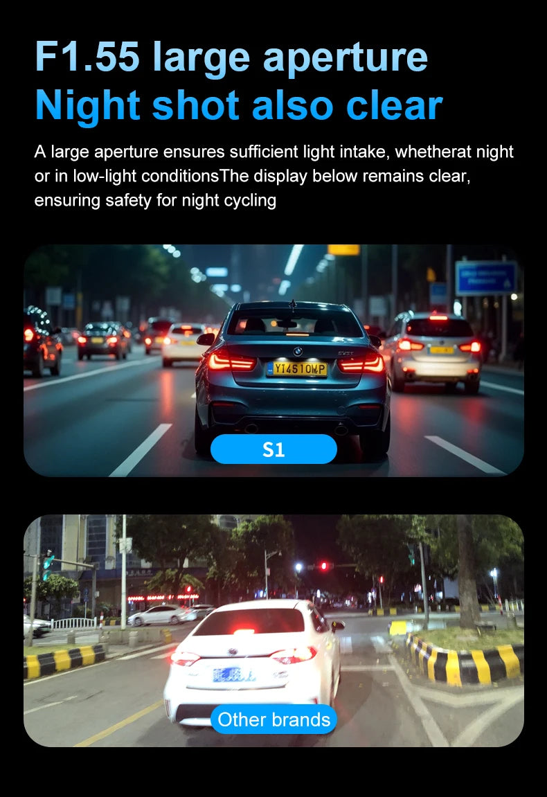Dual 1080P UHD Wireless Motorcycle DVR Full Body 30FPS Waterproof Moto Dash Wifi GPS Cam Front Rear 150° Driving Video Recorder