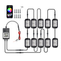3D Lens Chassis Undergolw Light Remote App Control 12V For Jeep Off-Road 4x4 Truck UTV SUV ATV RZR Car Rock Decorative Lights